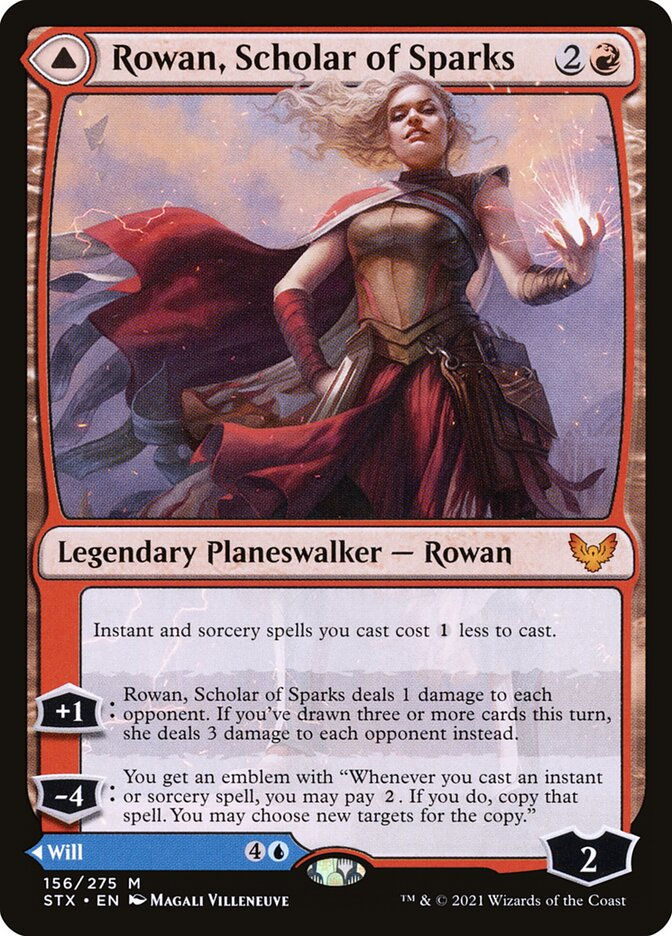 Rowan, Scholar of Sparks // Will, Scholar of Frost (STX) (156) — cara 1 de 2