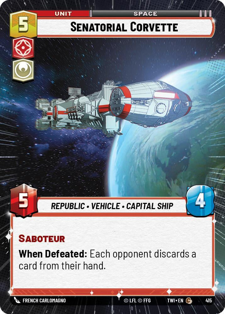 Senatorial Corvette (Hyperspace) (TWI) (415) / Foil