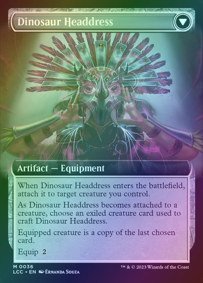 Paleontologist's Pick-Axe // Dinosaur Headdress (LCC) (36) / Extended Art / Foil — cara 2 de 2