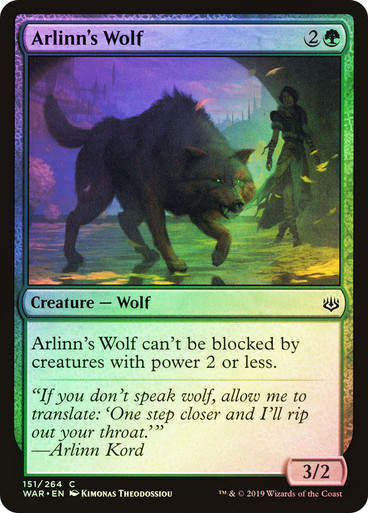 Arlinn's Wolf (WAR) (151) / Foil