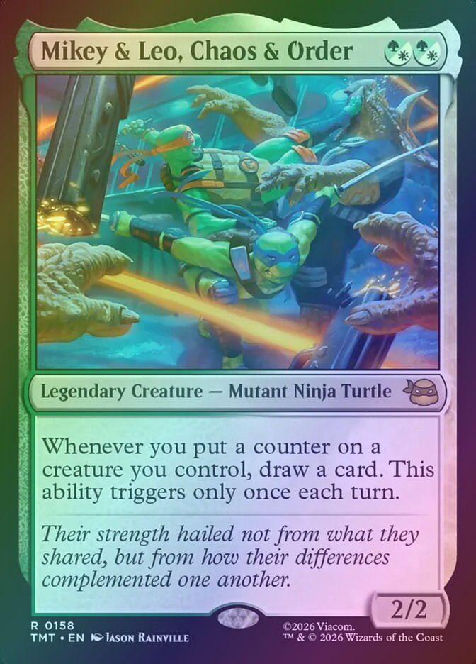 Mikey & Leo, Chaos & Order (TMT) (158) / Foil
