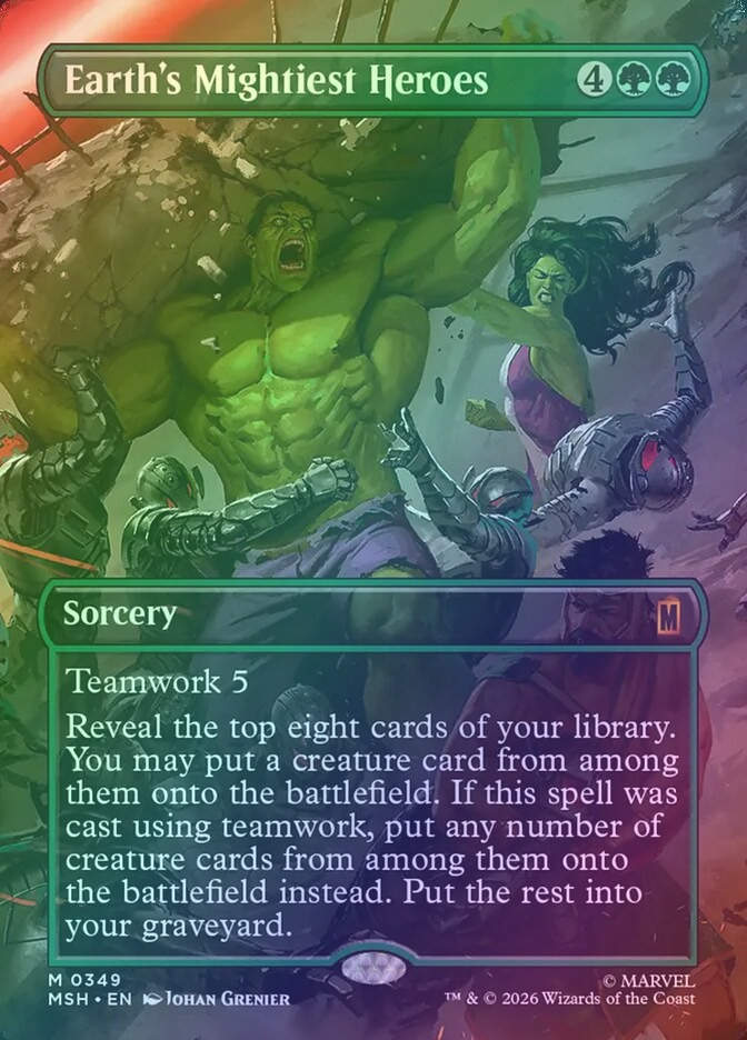 Earth's Mightiest Heroes (MSH) (349) / Borderless / Foil