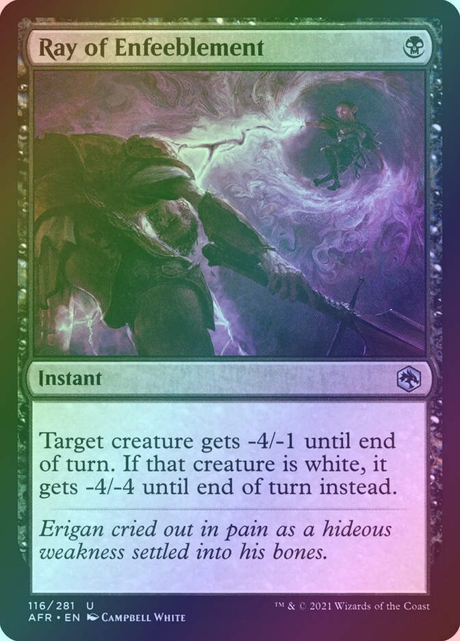 Ray of Enfeeblement (AFR) (116) / Foil