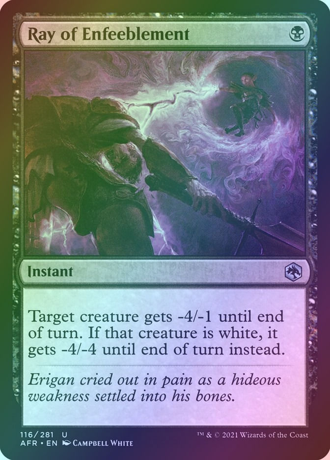 Ray of Enfeeblement (AFR) (116) / Foil
