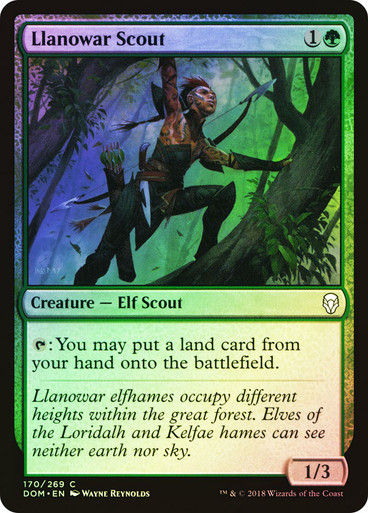 Llanowar Scout (DOM) (170) / Foil
