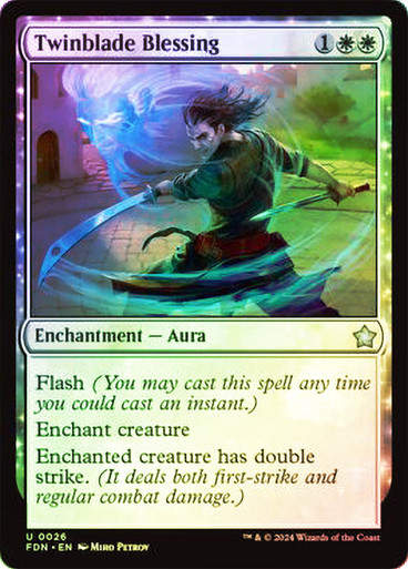 Twinblade Blessing (FDN) (26) / Foil