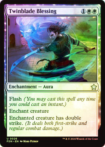 Twinblade Blessing (FDN) (26) / Foil
