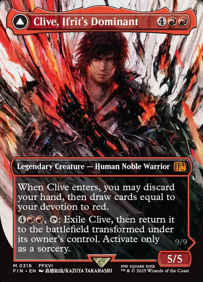 Clive, Ifrit's Dominant // Ifrit, Warden of Inferno (FIN) (318) / Borderless — cara 1 de 2