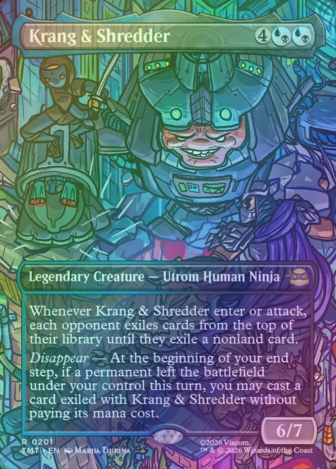 Krang & Shredder (TMT) (201) / Borderless / Foil