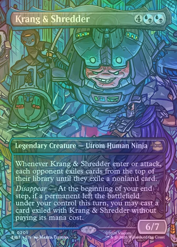 Krang & Shredder (TMT) (201) / Borderless / Foil