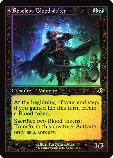 Restless Bloodseeker // Bloodsoaked Reveler (INR) (463) / Foil Retro — cara 1 de 2