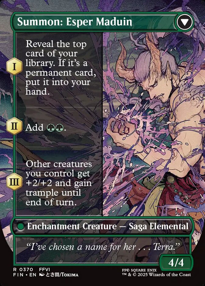 Esper Origins // Summon: Esper Maduin (FIN) (370) / Borderless — cara 2 de 2