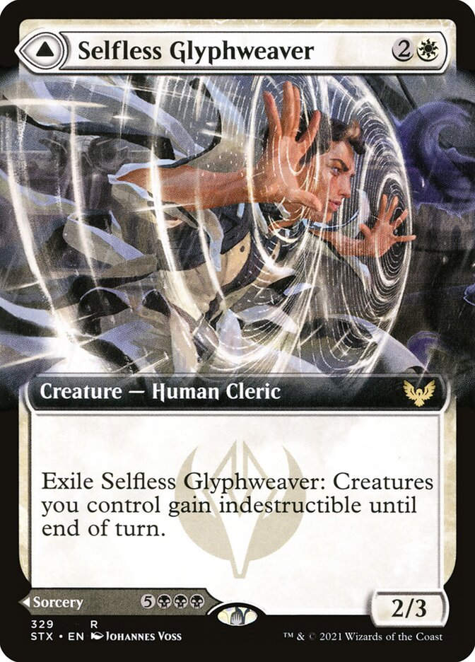 Selfless Glyphweaver // Deadly Vanity (STX) (329) / Extended Art