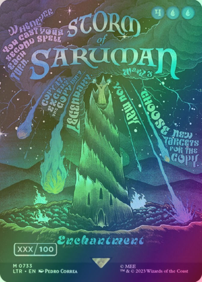Storm of Saruman (LTR) (733z) / Borderless / Double Rainbow Foil