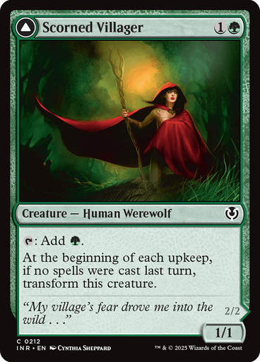 Scorned Villager // Moonscarred Werewolf (INR) (212)