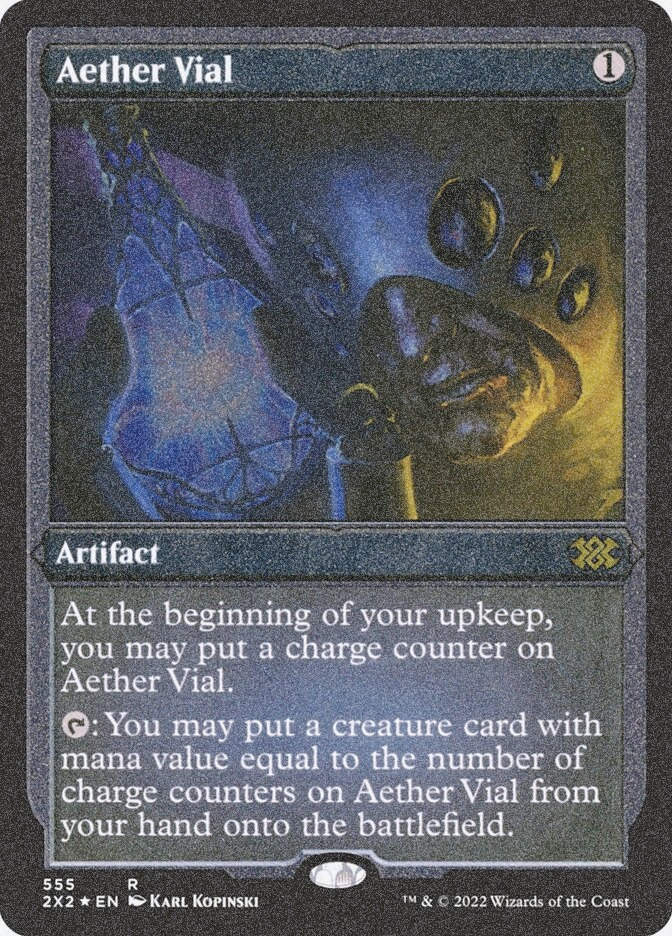 Aether Vial (2X2) (555) / Foil Etched
