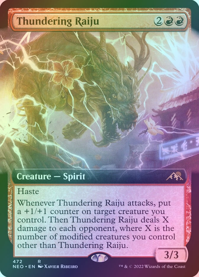 Thundering Raiju (NEO) (472) / Extended Art / Foil