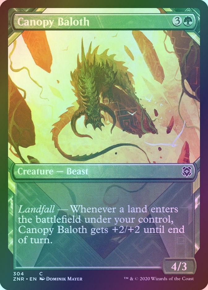 Canopy Baloth (ZNR) (304) / Showcase / Foil