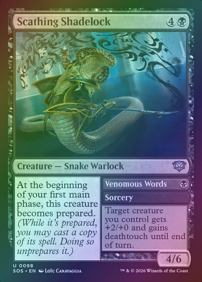 Scathing Shadelock // Venomous Words (SOS) (98) / Foil