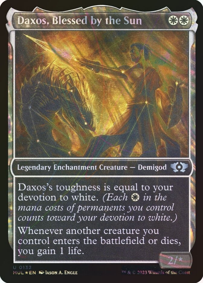 Daxos, Blessed by the Sun (MUL) (132) / Showcase / Halo Foil