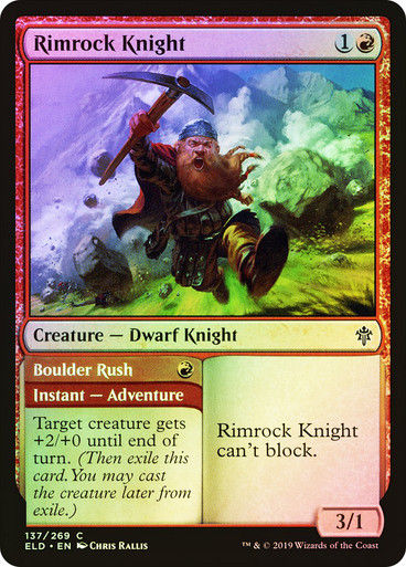 Rimrock Knight // Boulder Rush (ELD) (137) / Foil