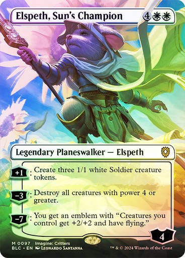 Elspeth, Sun's Champion (blc) (97) / Borderless Foil
