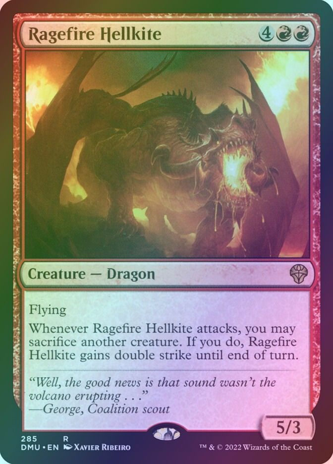 Ragefire Hellkite (DMU) (285) / Foil