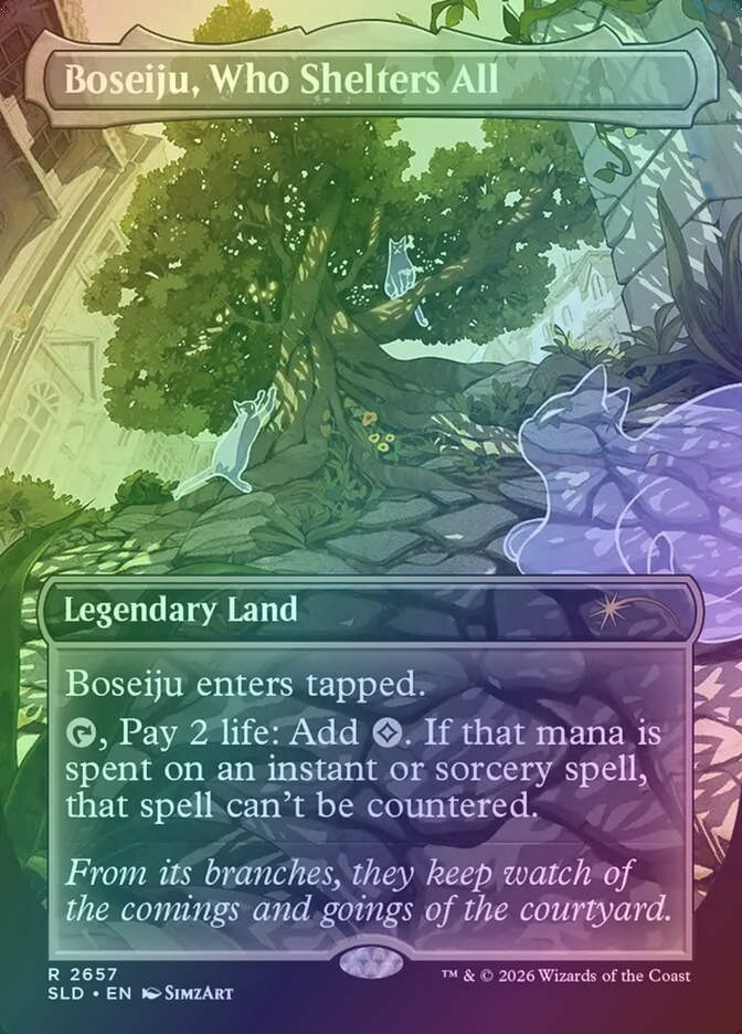 Boseiju, Who Shelters All (SLD) (2657) / Borderless / Foil