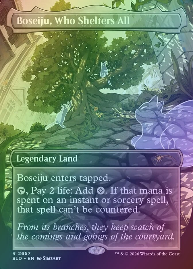 Boseiju, Who Shelters All (SLD) (2657) / Borderless / Foil
