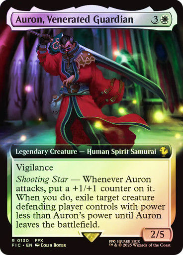 Auron, Venerated Guardian (FIC) (130) / Extended Art / Foil