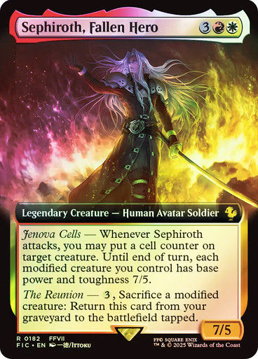 Sephiroth, Fallen Hero (FIC) (182) / Extended Art / Foil