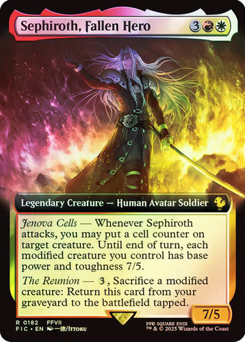 堕ちた英雄セフィロス/Sephiroth, Fallen Hero 拡張foil Sephiroth, Fallen Hero (FIC) (182) / Extended Art / Foil | MTG