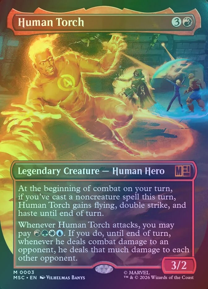 Human Torch (MSC) (3) / Borderless / Foil