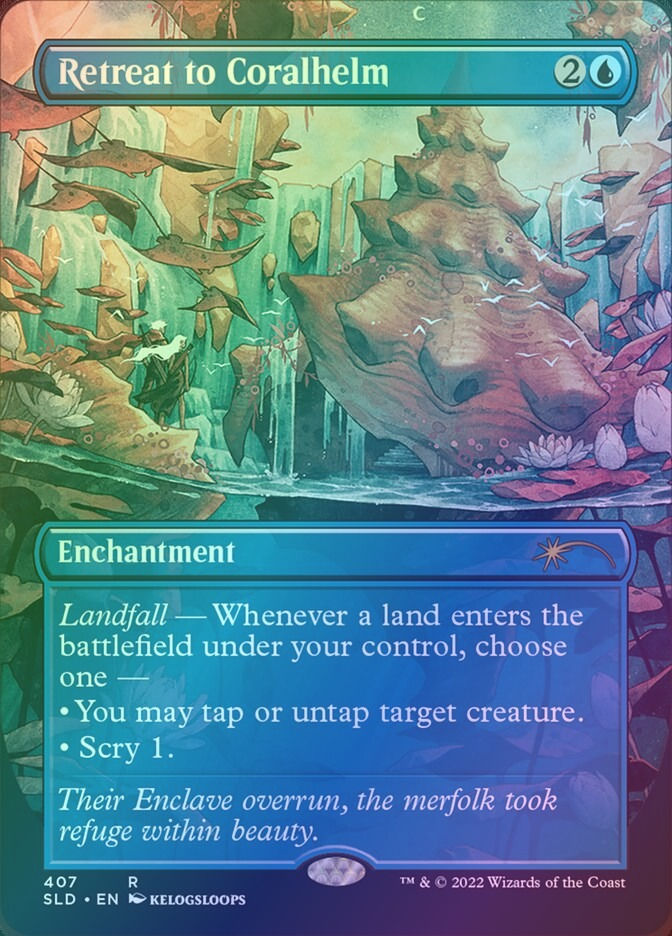 Retreat to Coralhelm (SLD) (407) / Borderless / Foil