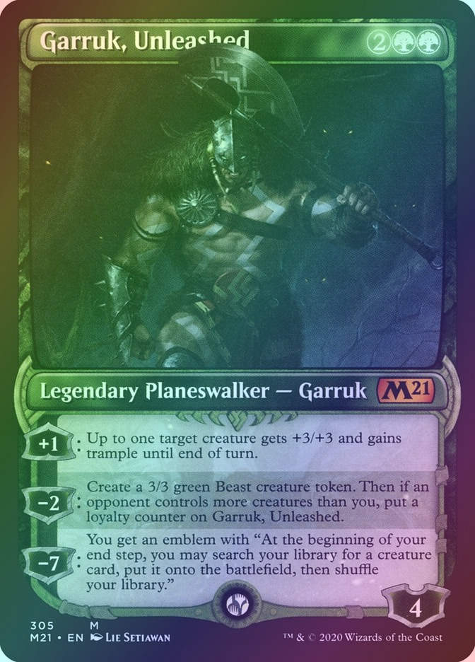 Garruk, Unleashed (M21) (305) / Showcase / Foil