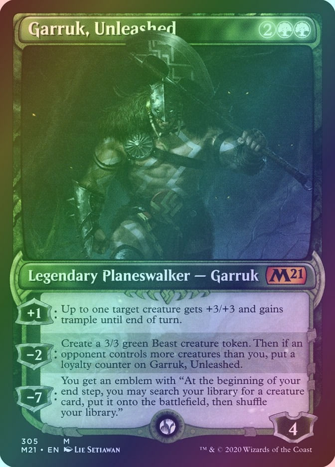 Garruk, Unleashed (M21) (305) / Showcase / Foil