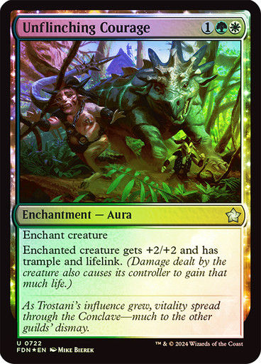 Unflinching Courage (FDN) (722) / Foil (Starter)