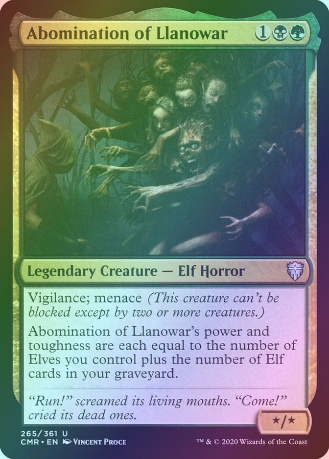 Abomination of Llanowar (CMR) (265) / Foil