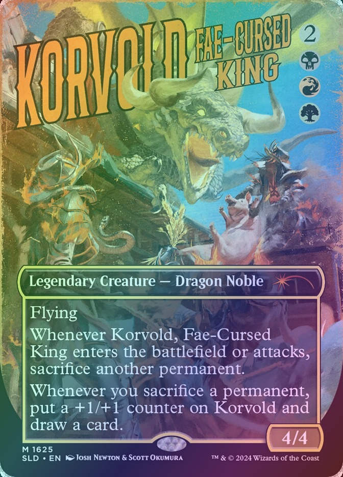 Korvold, Fae-Cursed King (SLD) (1625) / Borderless / Rainbow Foil