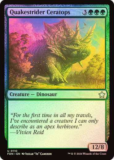 Quakestrider Ceratops (FDN) (110) / Foil