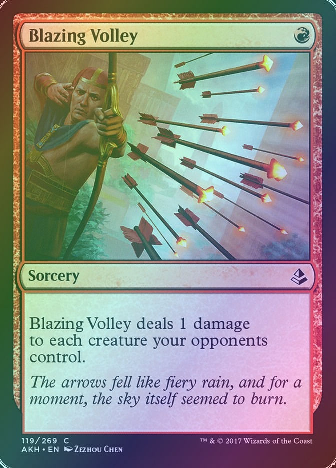 Blazing Volley (AKH) (119) / Foil