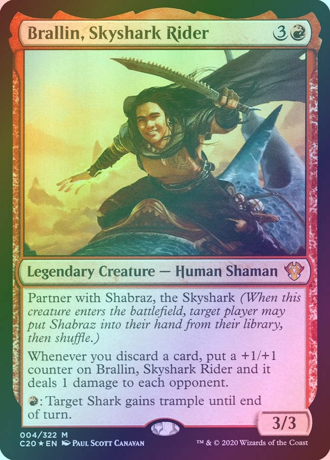 Brallin, Skyshark Rider (C20) (4) / Foil