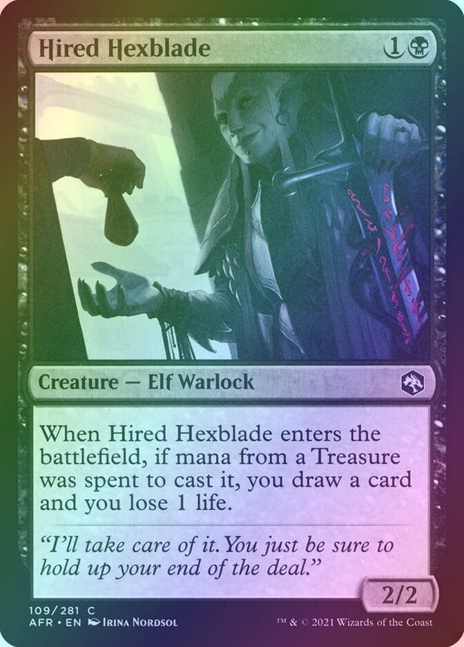 Hired Hexblade (AFR) (109) / Foil