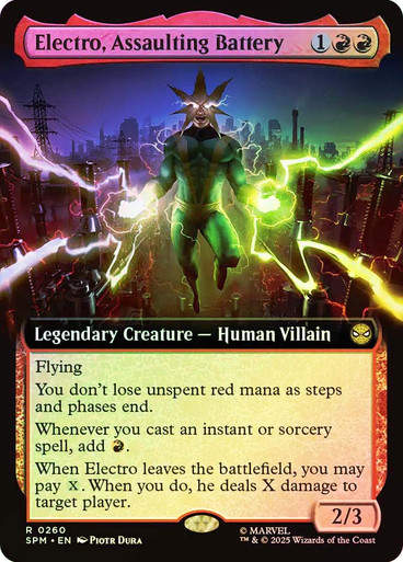 Electro, Assaulting Battery (SPM) (260) / Extended Art / Foil