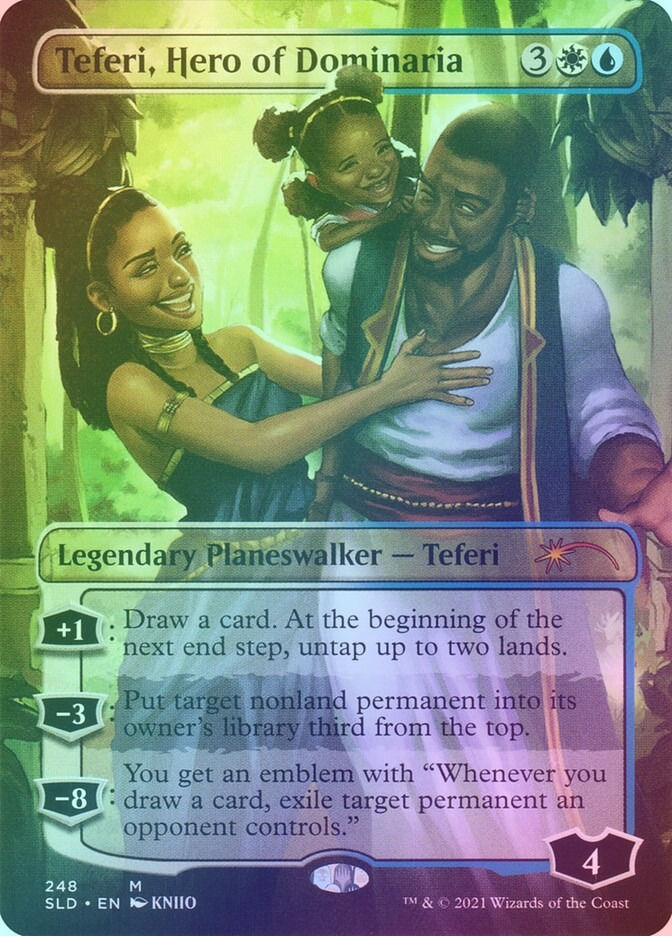 Teferi, Hero of Dominaria (SLD) (248) / Borderless / Foil