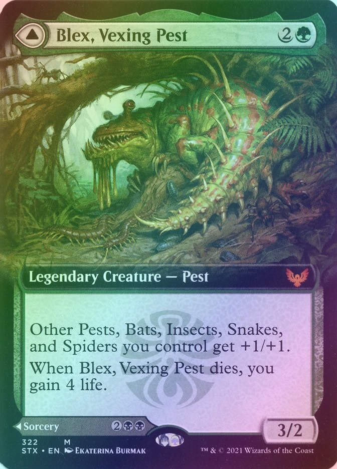 Blex, Vexing Pest // Search for Blex (STX) (322) / Extended Art / Foil