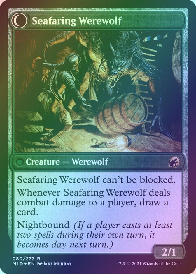 Suspicious Stowaway // Seafaring Werewolf (PMID) (80s) / Foil — cara 2 de 2