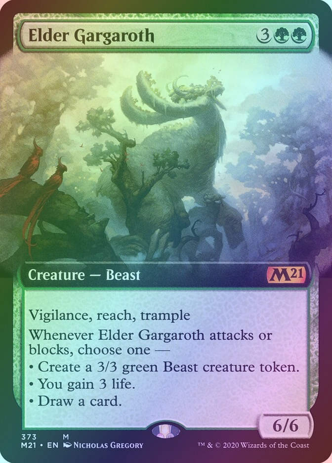 Elder Gargaroth (M21) (373) / Extended Art / Foil