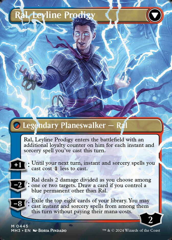 Ral, Monsoon Mage // Ral, Leyline Prodigy (MH3) (445) / Borderless — cara 2 de 2