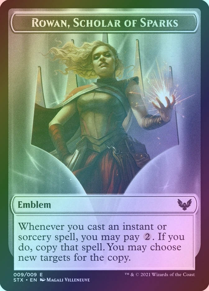 Rowan, Scholar of Sparks Emblem // Fractal (TSTX) (9 // 3) / Foil